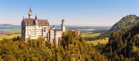 Premium Photo | Neuschwanstein castle view germany europe panorama of ...