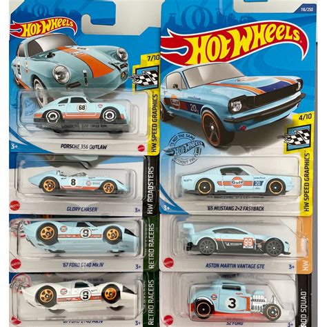 Hot Wheels Lote Porsche Gulf E Mais Shopee Brasil