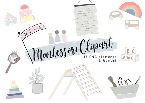 Montessori Clipart, Montessori Inspired Graphics, Illustrations for ...