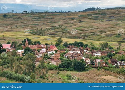 Colonial Town in Madagascar Stock Photo - Image of plateau, farm: 281754062