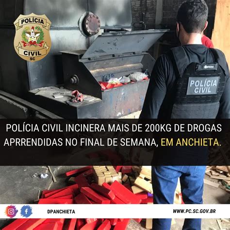 Polícia Civil incinera mais de 200 kg de drogas apreendidas no final de