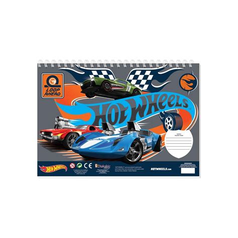 Diakakis imports Μπλοκ Ζωγραφικής Hot Wheels 23X33 Εκ 40 Φύλλα Aυτοκόλλητα Στενσιλ 2 Σελίδες