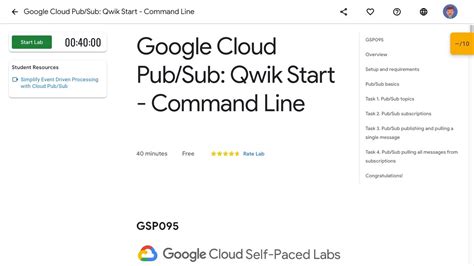 Google Cloud Pub Sub Qwik Start Command Line Gsp Youtube