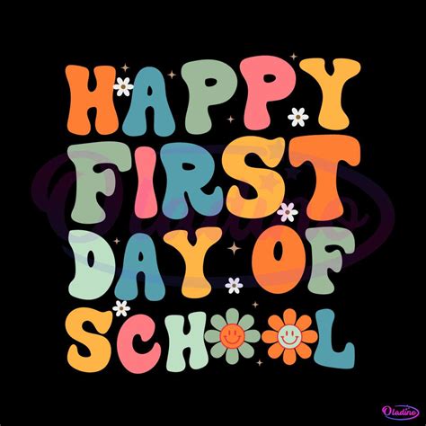 Retro Teacher Back To School Happy First Day Of School Svg File