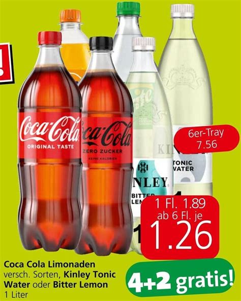 Coca Cola Limonaden Versch Sorten Kinley Tonic Water Oder Bitter