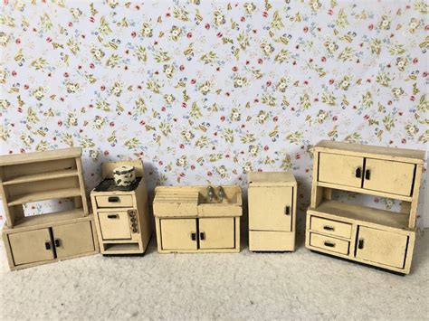 A Rare Find Mid Century Dolls House Dol Toi Kitchen Vintage Museum Quality Etsy