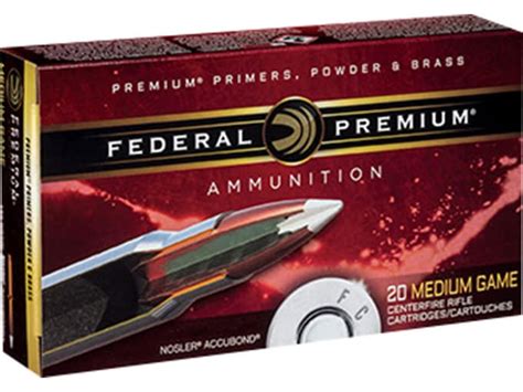 Federal Premium Ammo 7mm Winchester Short Mag Wsm 160 Grain Nosler