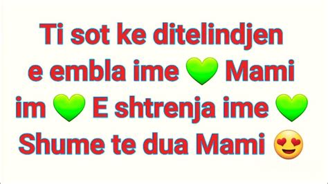 Gezuar Ditelindjen Mami Im 💚 Mbreteresha Ime 💚 Youtube