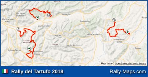 Streckenverlauf Rally Del Tartufo 2018 RallyeKarte De