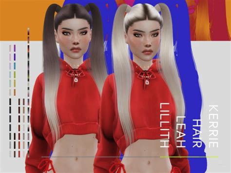 The Sims Resource Kerrie Hair By Leah Lillith Sims Hairs