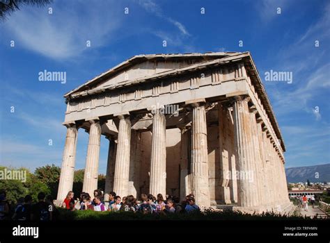 El Templo De Hefesto En La Antigua Ágora Ateniense En Atenas Grecia