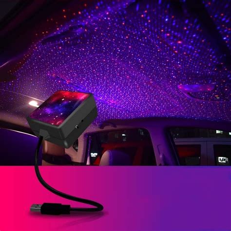 Usb Car Roof Star Projector Night Light Portable Adjustable