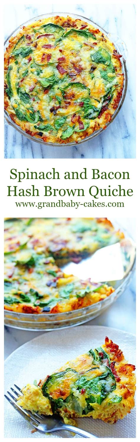 Bacon Quiche With A Hash Brown Crust Grandbaby Cakes Recipe