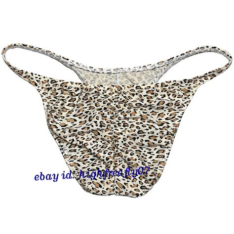 Mens Leopard Bikini Briefs Underwear Male Pucker Brazilian Bikinis Hipster Pants Ebay
