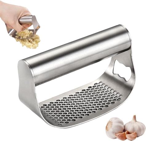 Stainless Steel Garlic Press 2024 New Garlic Press Rocker Crusher