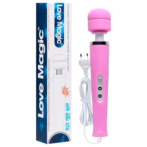 Vibrador Varinha Mágica Elétrico Bivolt 10 Vibrações Rosa Sex Shop