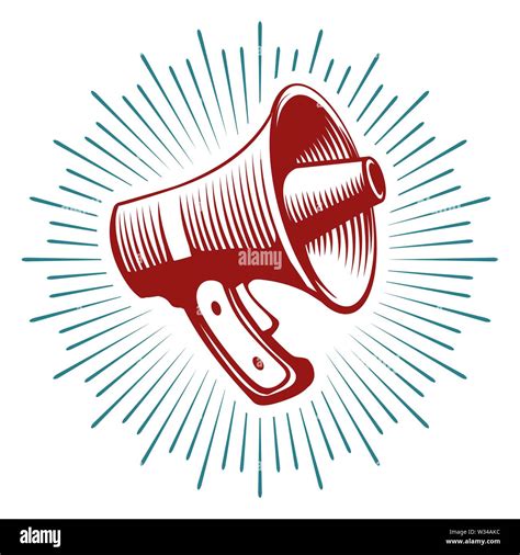 Megaphone Illustration Retro Hi Res Stock Photography And Images Alamy