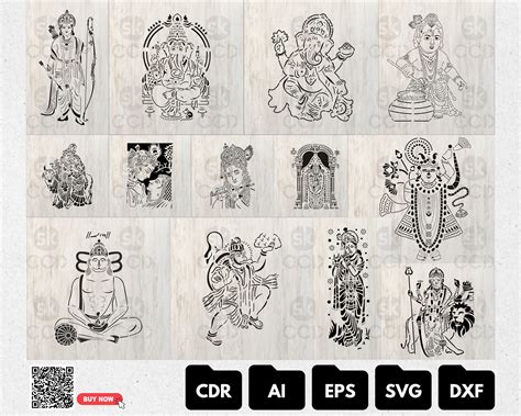 Indian God Collection Lord Hanuman Laser Cutting Design DXF Etsy Denmark