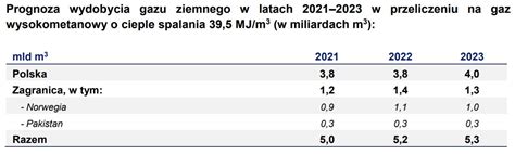 PGNiG Prognoza Wydobycia Gazu Ziemnego I Ropy Naftowej W Latach 2021 2023