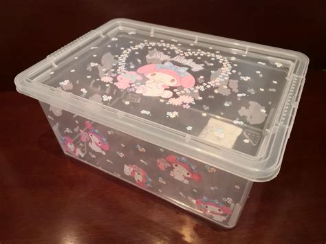 My Melody Storage Box 10x25x18cm Sanrio Original Furniture And Home