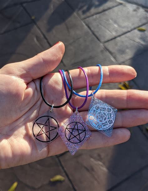 Wicca Halskette Hexen Schmuck Goth Pentagramm Pentagramm Anh Nger