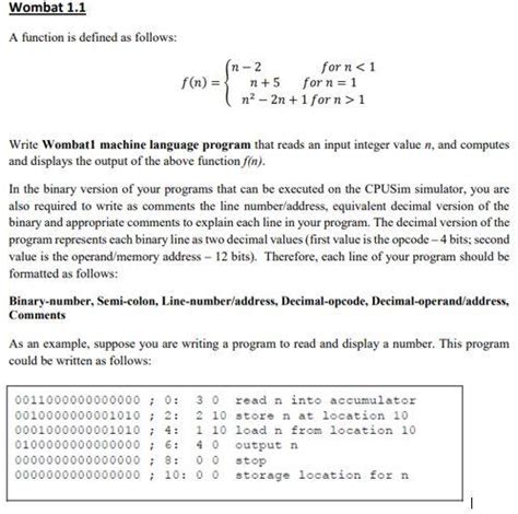 Solved Wombat 1.1 A function is defined as follows: f(n) = | Chegg.com