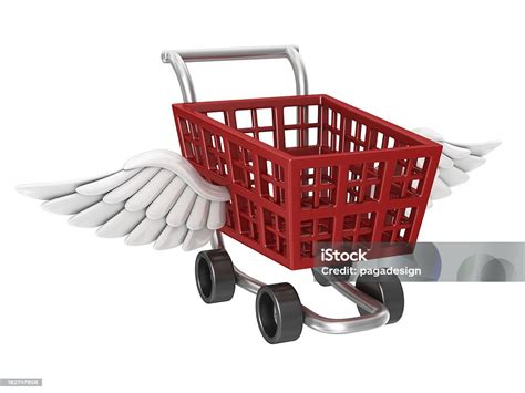 Shopping Cart With Wings Stock Photo Download Image Now Animal Wing