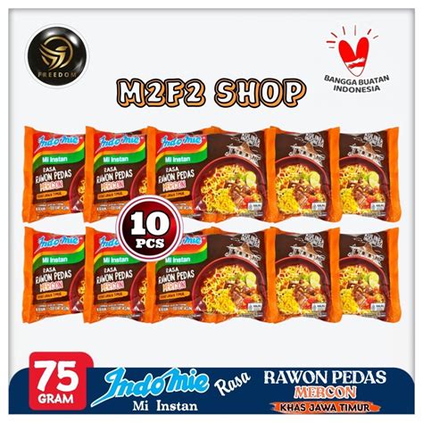 Jual Indomie Mie Instant Kuah Rasa Rawon Pedas Mercon Bag 75 Gr