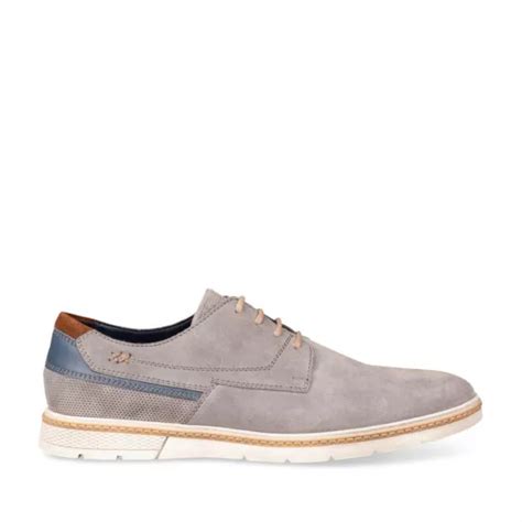 Derbies GRIS Homme CUIR Lacets DENIM SIDE CUIR