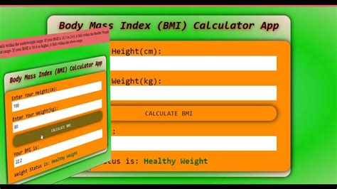 Create Bmi Calculator With Javascript Tutorial The Best Javascript