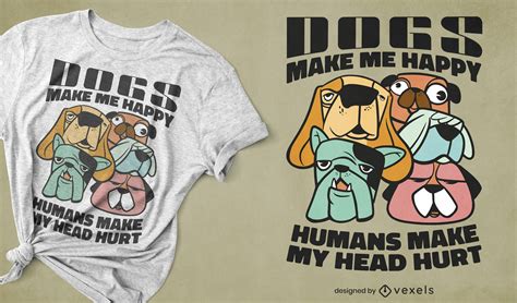 Funny Dogs Quote T-shirt Design Vector Download