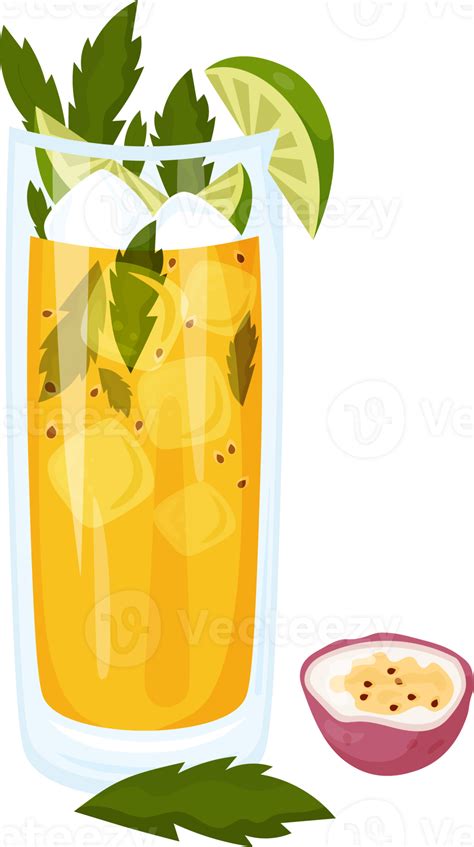 Passion Fruit Mojito Tropical Cocktail In Glass 15698449 Png