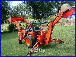 Kubota B Tractor With Kubota Front End Loader And Backhoe Low