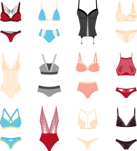 Sexy Lingerie Set Woman Underwear Royalty Free Vector