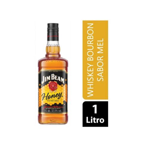 Whiskey Bourbon Americano Jim Beam Honey 1L Shopee Brasil