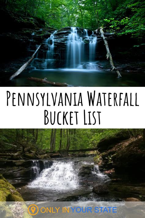 The Pennsylvania Waterfall Bucket List With Text Overlay That Reads