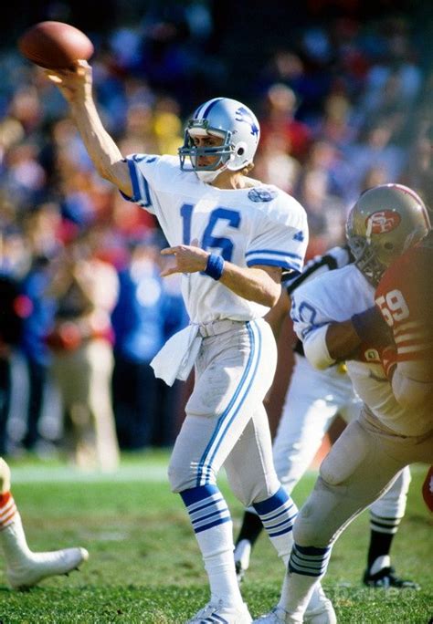 Detroit Lions Quarterback Gary Danielson 16 In Action Against The San