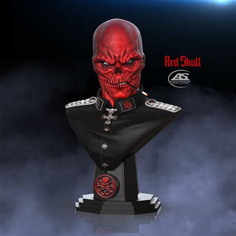 Red Skull Bust 3d Model 3d Printable Cgtrader