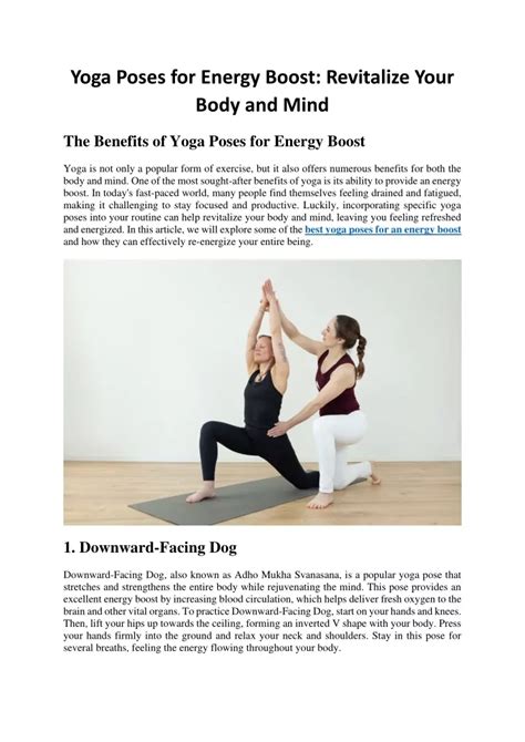 Ppt Yoga Poses For Energy Boost Revitalize Your Body And Mind