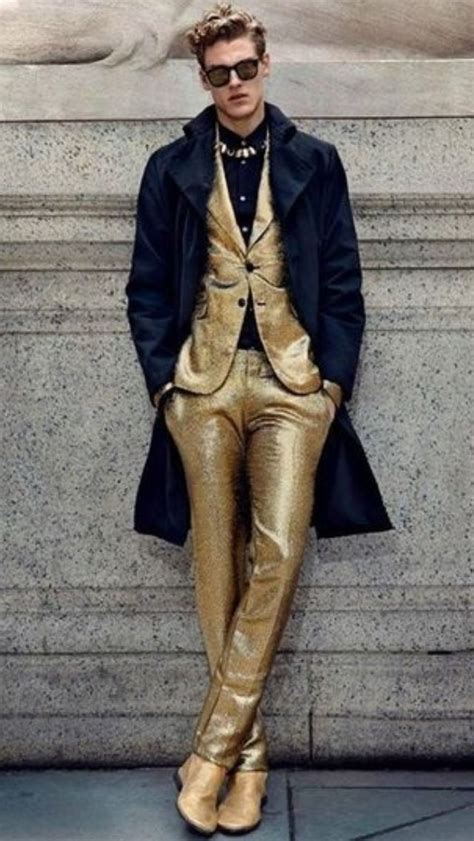 Mens Gold Suit Mens Outfits Gold Suit Men Dress