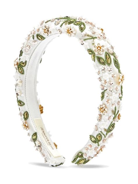 Jennifer Behr Elowen Floral Embroidered Headband Farfetch Girly