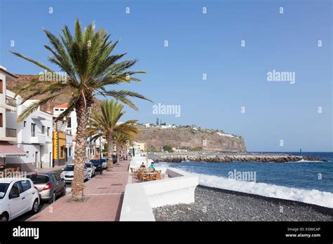 Promenade Playa De Santiago La Gomera Canary Islands Spain Stock