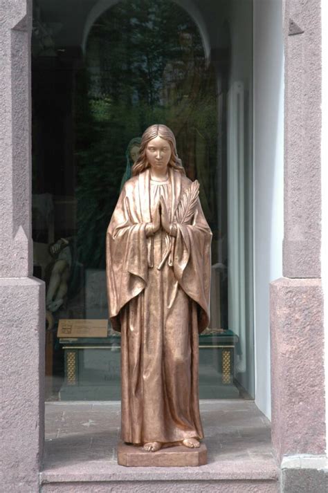 Wooden statue of St.Maria Goretti - Ferdinand Stuflesser 1875