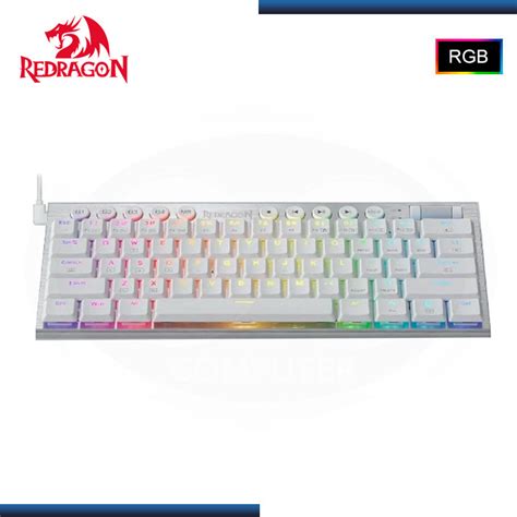 TECLADO REDRAGON HORUS MINI K632W RGB PRO WHITE 60 CON CABLE USB C EN