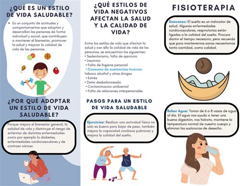 Triptico Estilo De Vida Saludable ¿ Q U É E S U N E S T I L O F I S I