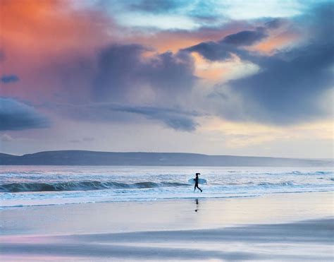 SUNSET SURFING 2. Photograph by Andrew Lever | Artfinder