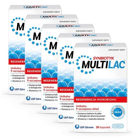 Multilac Synbiotyk Probiotyk Prebiotyk W Pi Ciopaku X Kaps