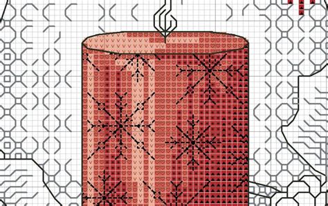 Christmas Candle Christmas Cross Stitch Pattern Xmas Etsy