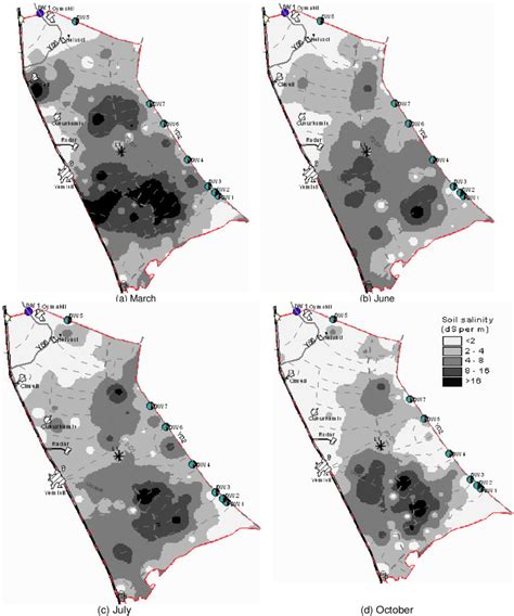 Spatial And Temporal Distribution Of Soil Salinity Of M Ece Ds M