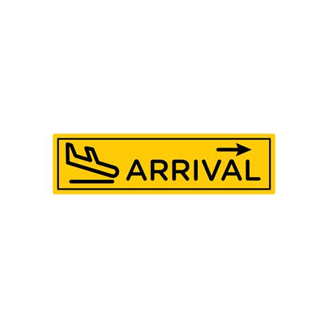 Airport arrival sign 42071041 Vector Art at Vecteezy